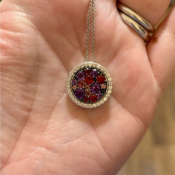 Multi-Gemstone Circle Pendant in .925 Sterling Silver $299 - Picture 5 of 8